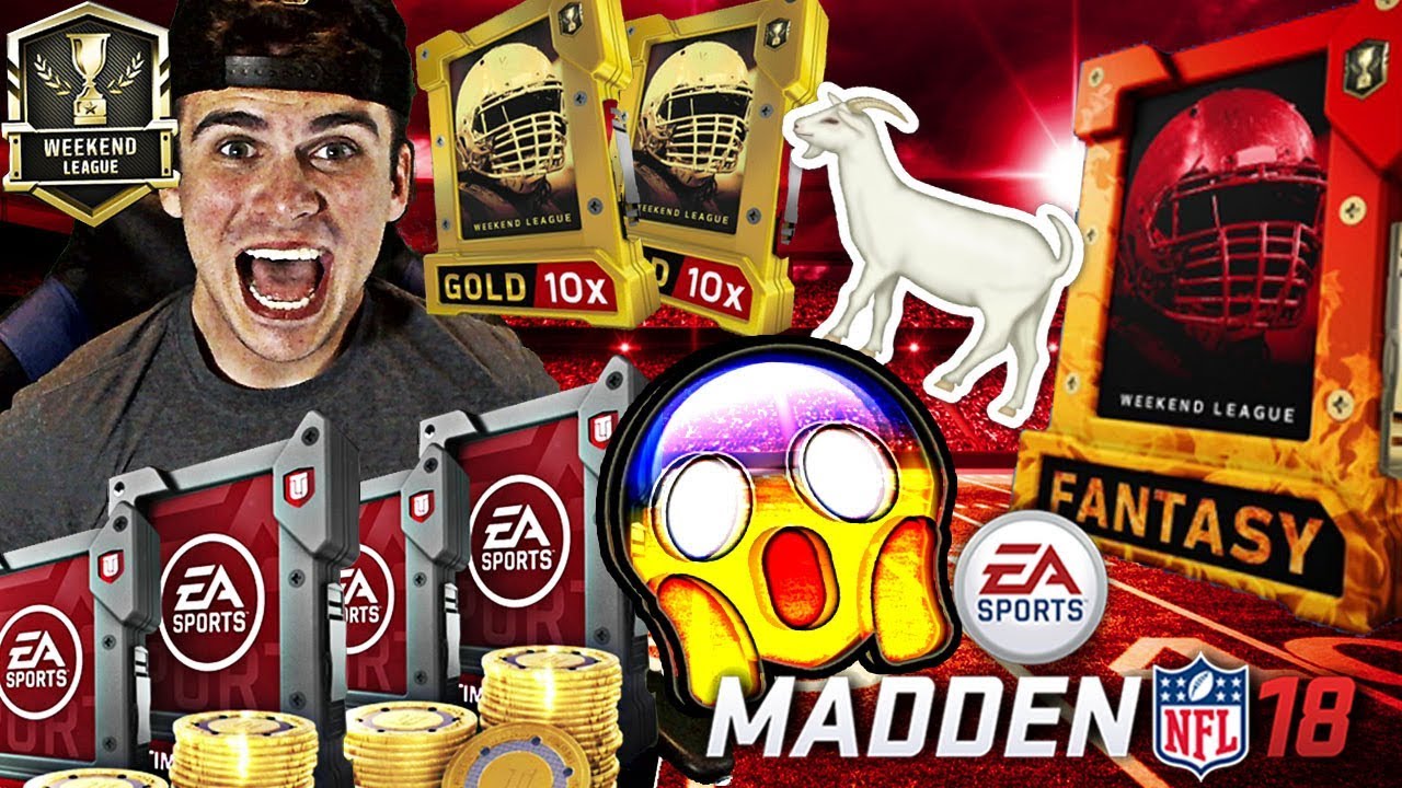 FIRST EVER TOP 100 MADDEN 18 WEEKEND LEAGUE MONTHLY REWARDS! FULL LEGEND PULL!