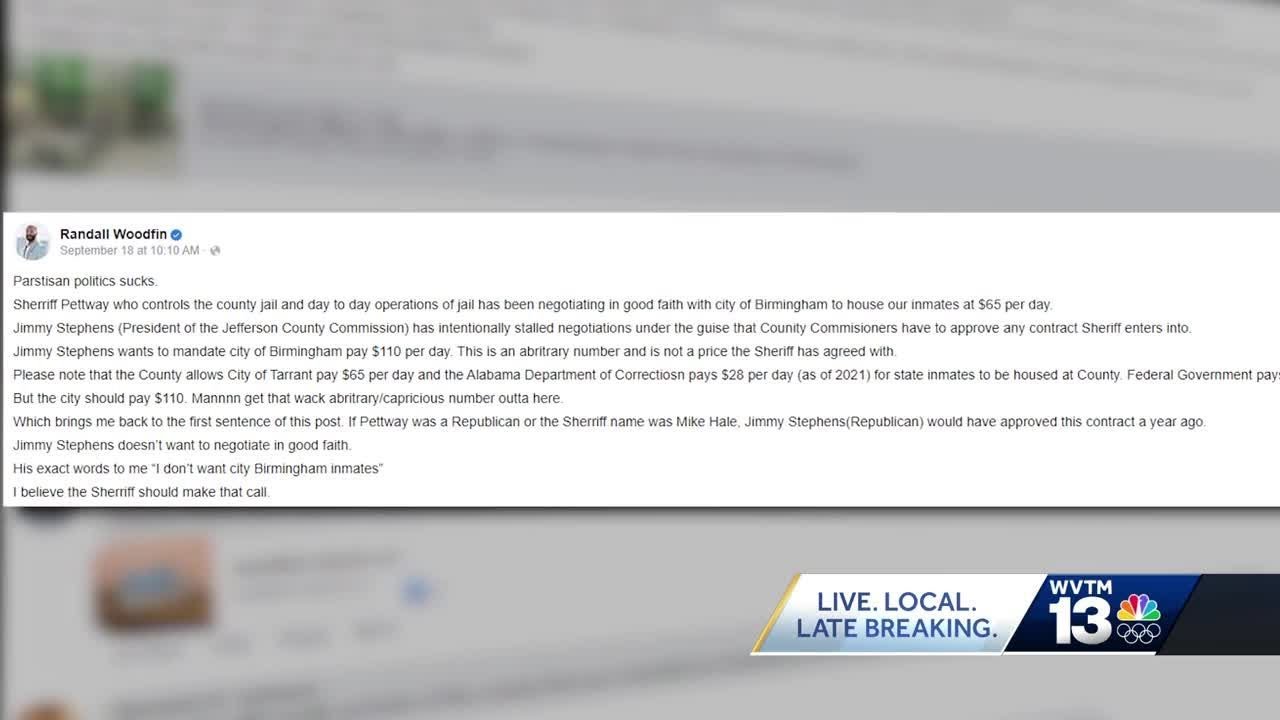 City of Birmingham and Jefferson County at odds over housing inmates in county jail