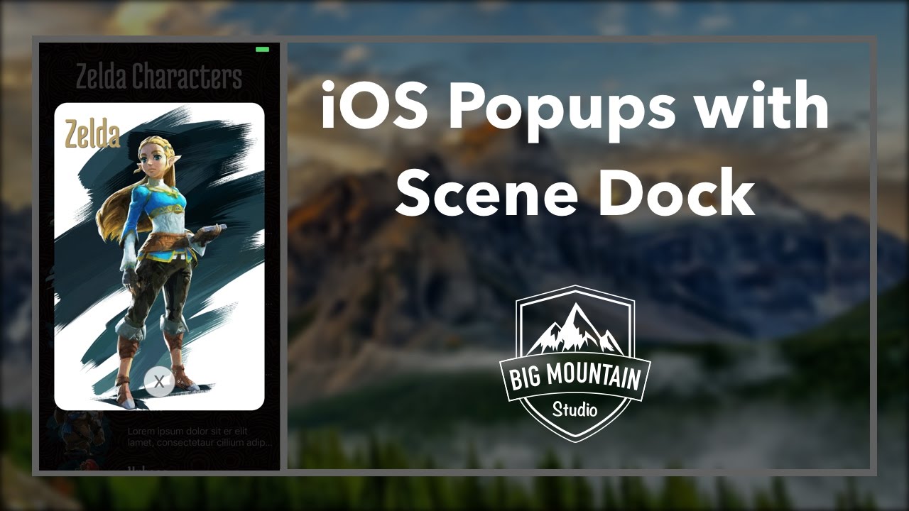 Modal Popups using the Scene Dock - Zelda App (iOS, Xcode 8, Swift 3)