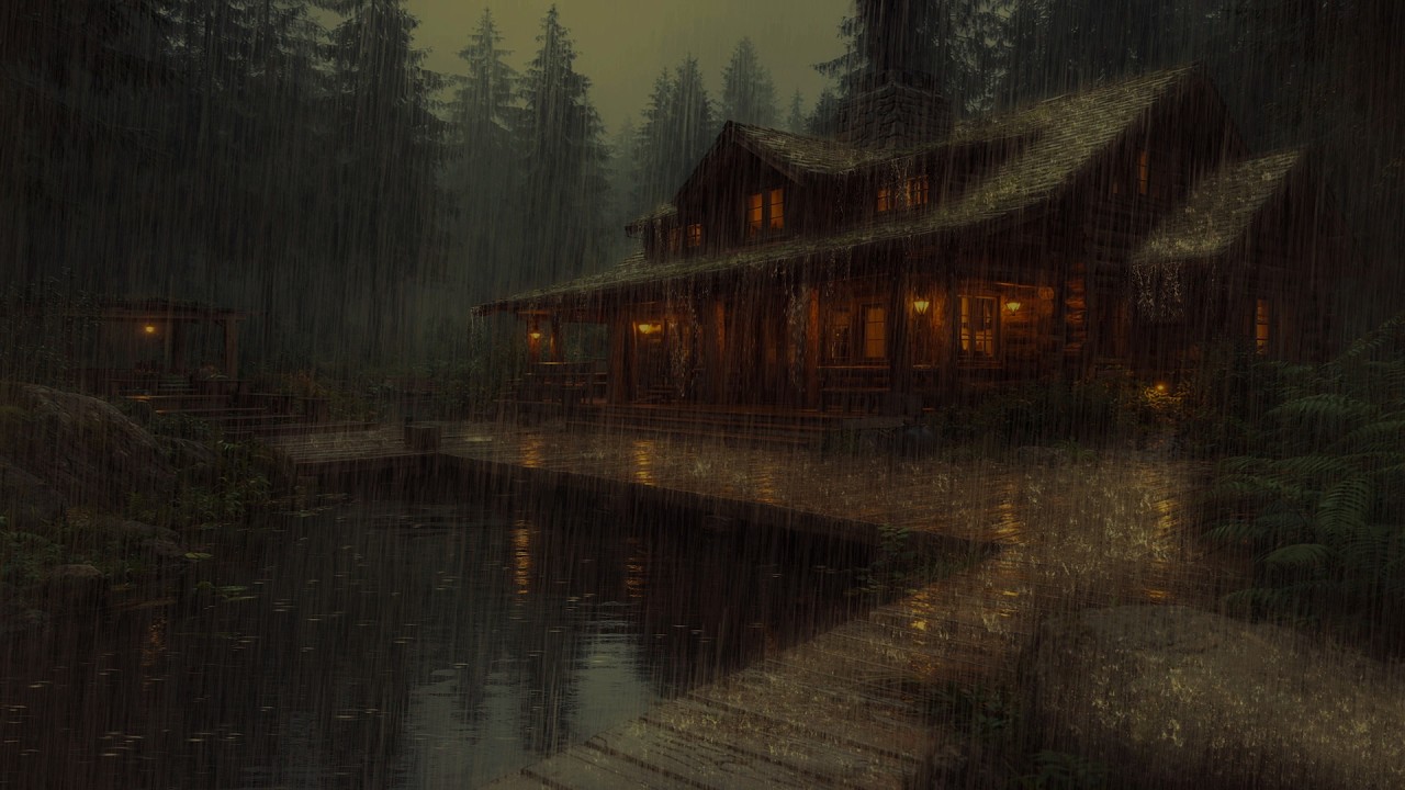 Midnight Forest Thunderstorm 🌧️ Peaceful Rain Sounds for Sleep & Relaxation