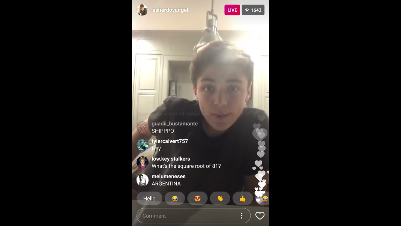 Asher Angel (2017-12-06) (Instagram Live Video)