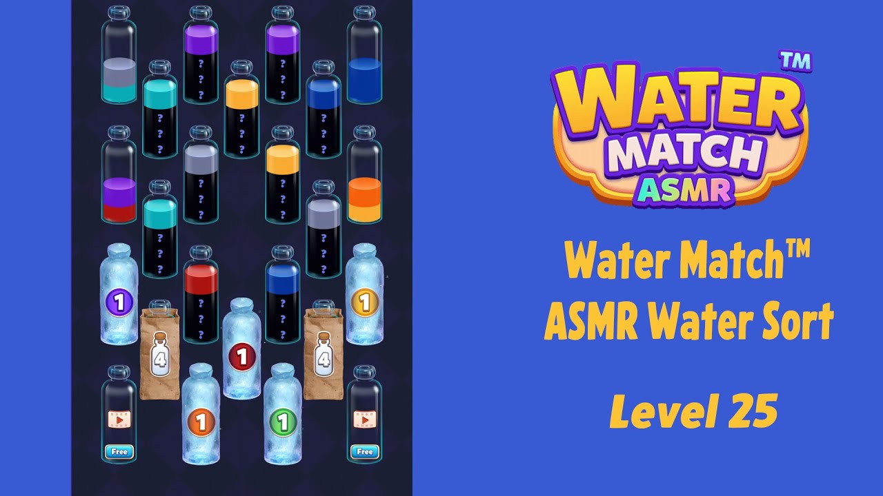 Water Match&trade; - ASMR Water Sort Level 25 Walkthrough | Gameplay Solution