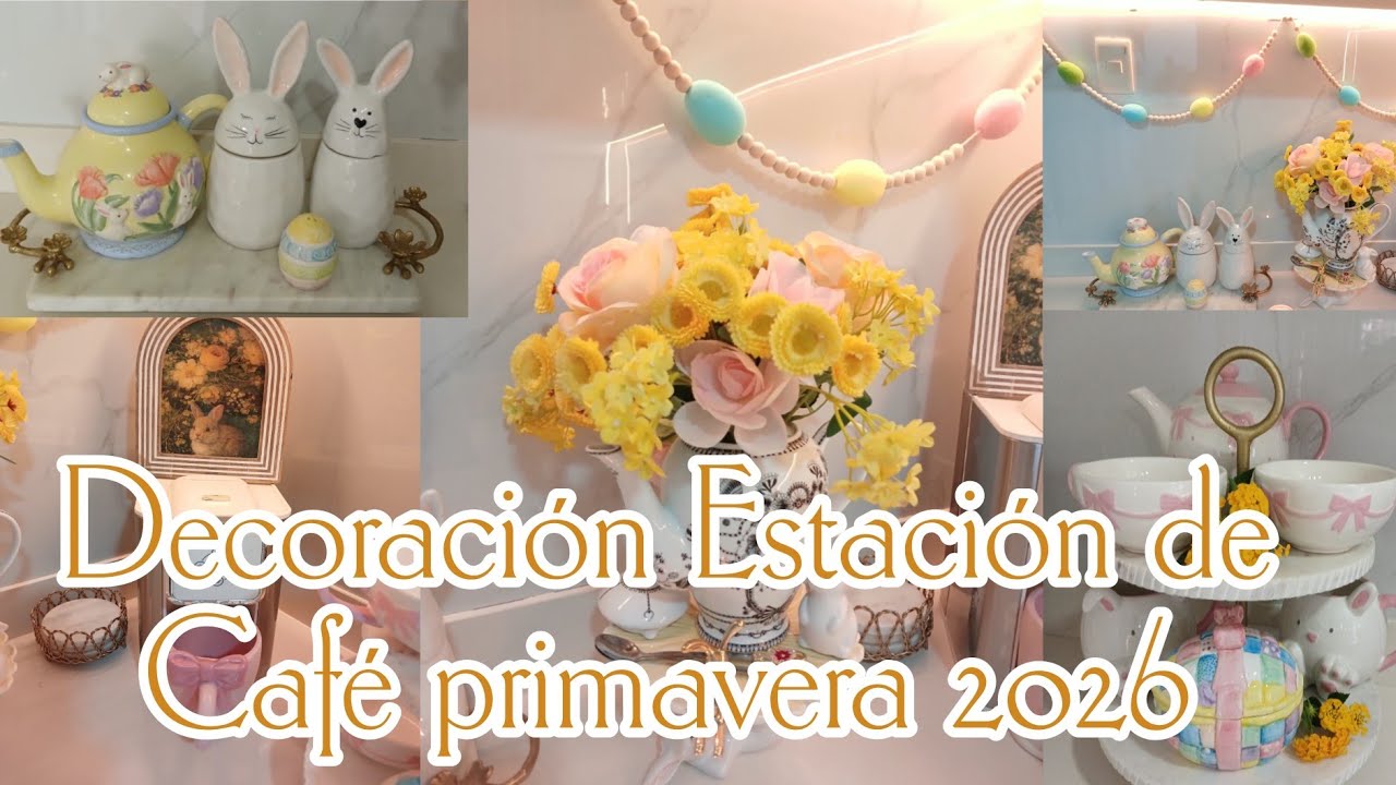Nueva Decoración para la  estación de café para primavera 2026 #primavera