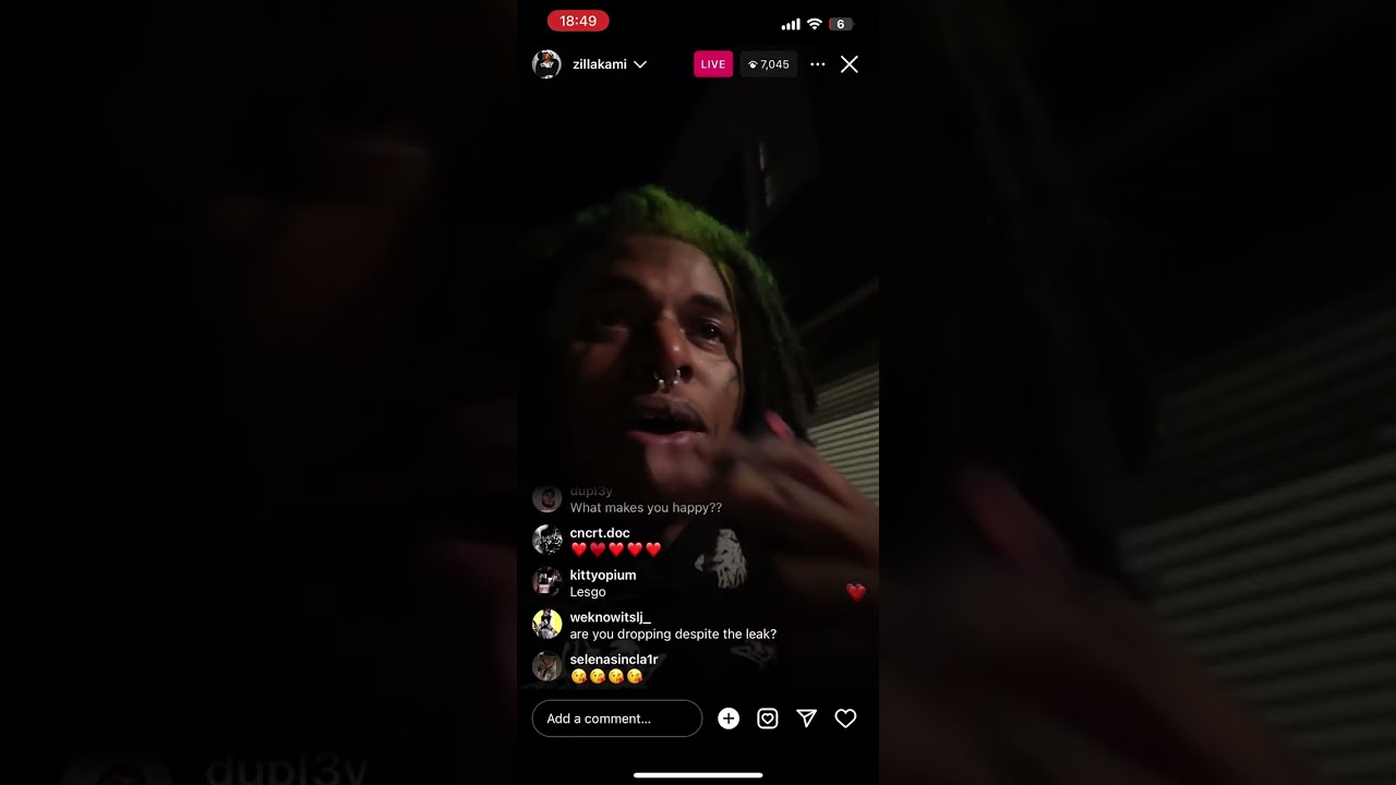 ZillaKami talks about Audio Creep leak and answers questions Instagram Live 12/21/23