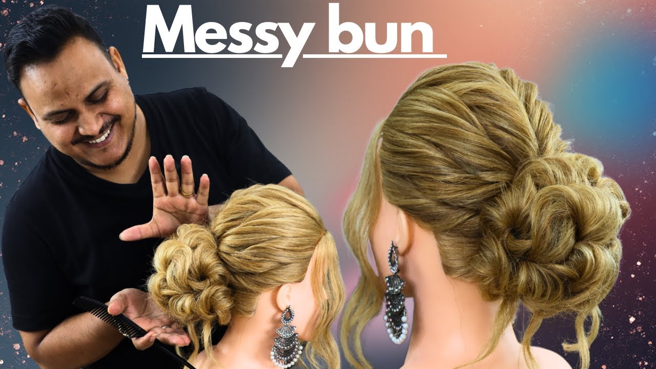 How to make messy bun in less time / messy bun hairstyle / messy bun for short hair 