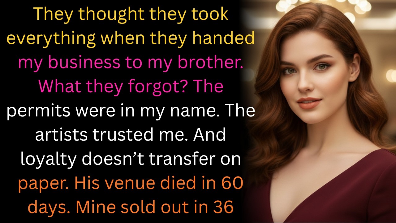 After losing her venue to family greed, she rebuilds, thrives, and proves them wrong !