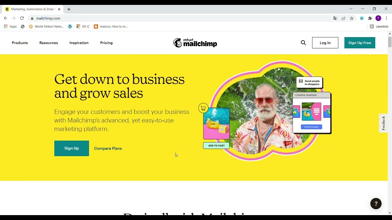 1. Lær at bruge Mailchimp:  Opret en konto
