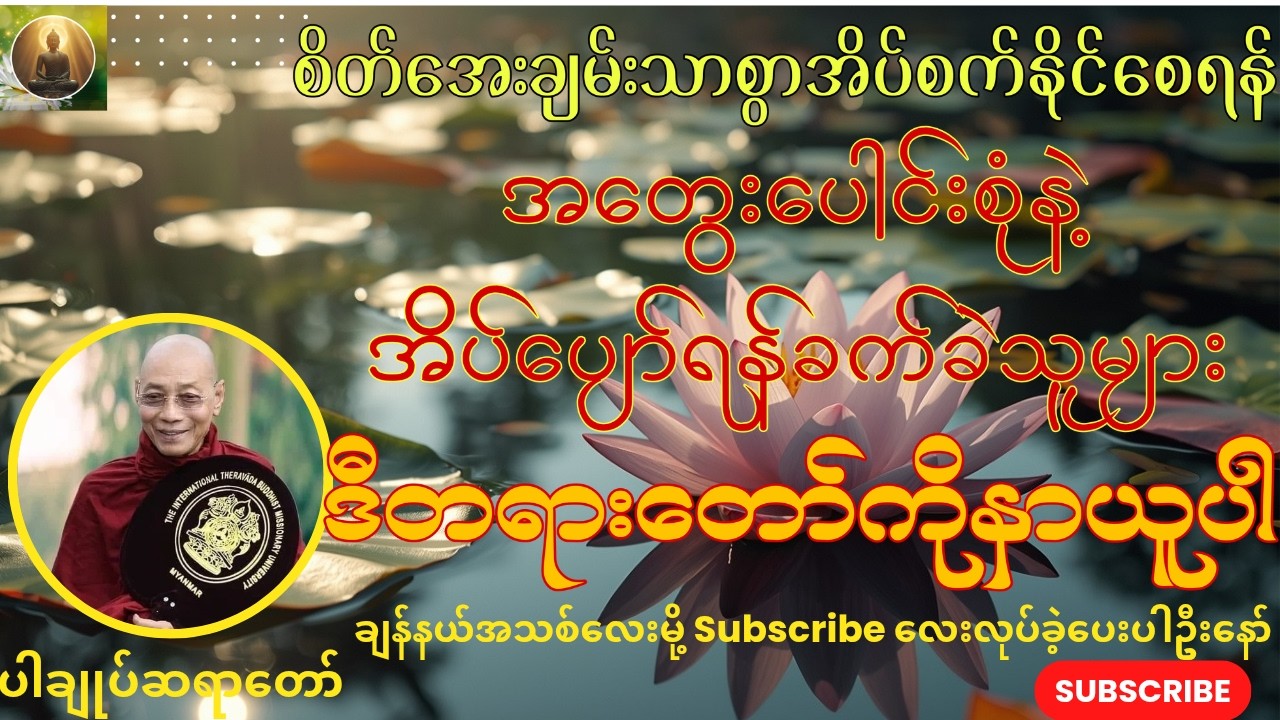 🌻စိတ်အေးချမ်းသာစွာအိပ်စက်နိုင်စေရန်၊ဒီတရားတော်ကိုနာ​ပြီးအိပ်ပါ၊ပါချုပ်ဆရာတော်ဘုရားကြီး🙏