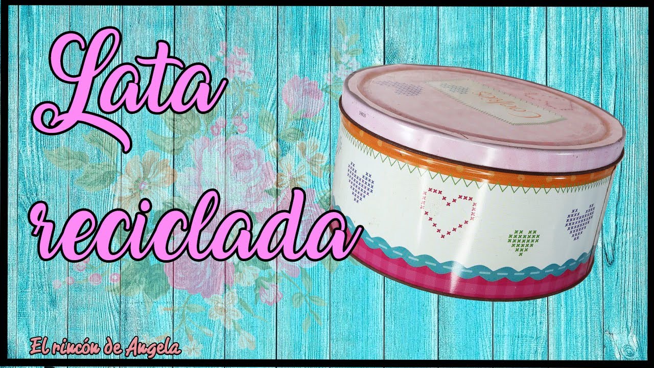 Lata de galletas reciclada con DECOUPAGE♻️Manualidades DIY