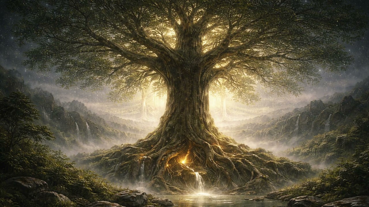 Norse Myth Sounds – Yggdrasil’s Whispers | Ambient Roots of Creation & Meditation Music