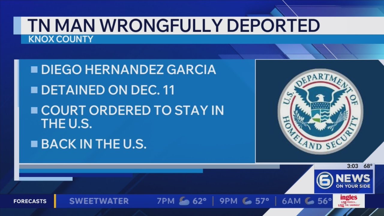 Man detained in Knoxville and wrongfully deported now back in U.S.