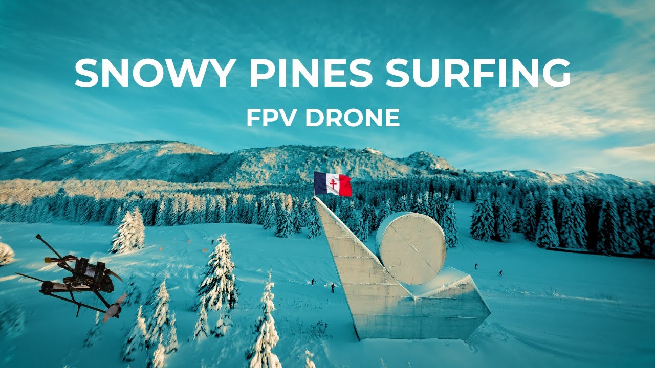 FPV DRONE | SNOWY PINE SURFING | French Alp | 4K