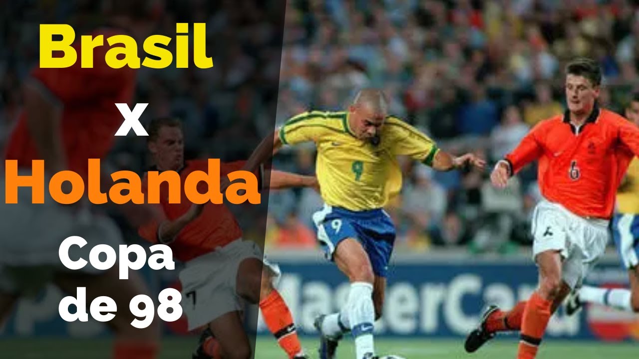Brasil 1 (4) x (2) 1 Holanda ● Semifinal Copa do Mundo 1998 Gols e Melhores Momentos + P&ecirc;naltis HD