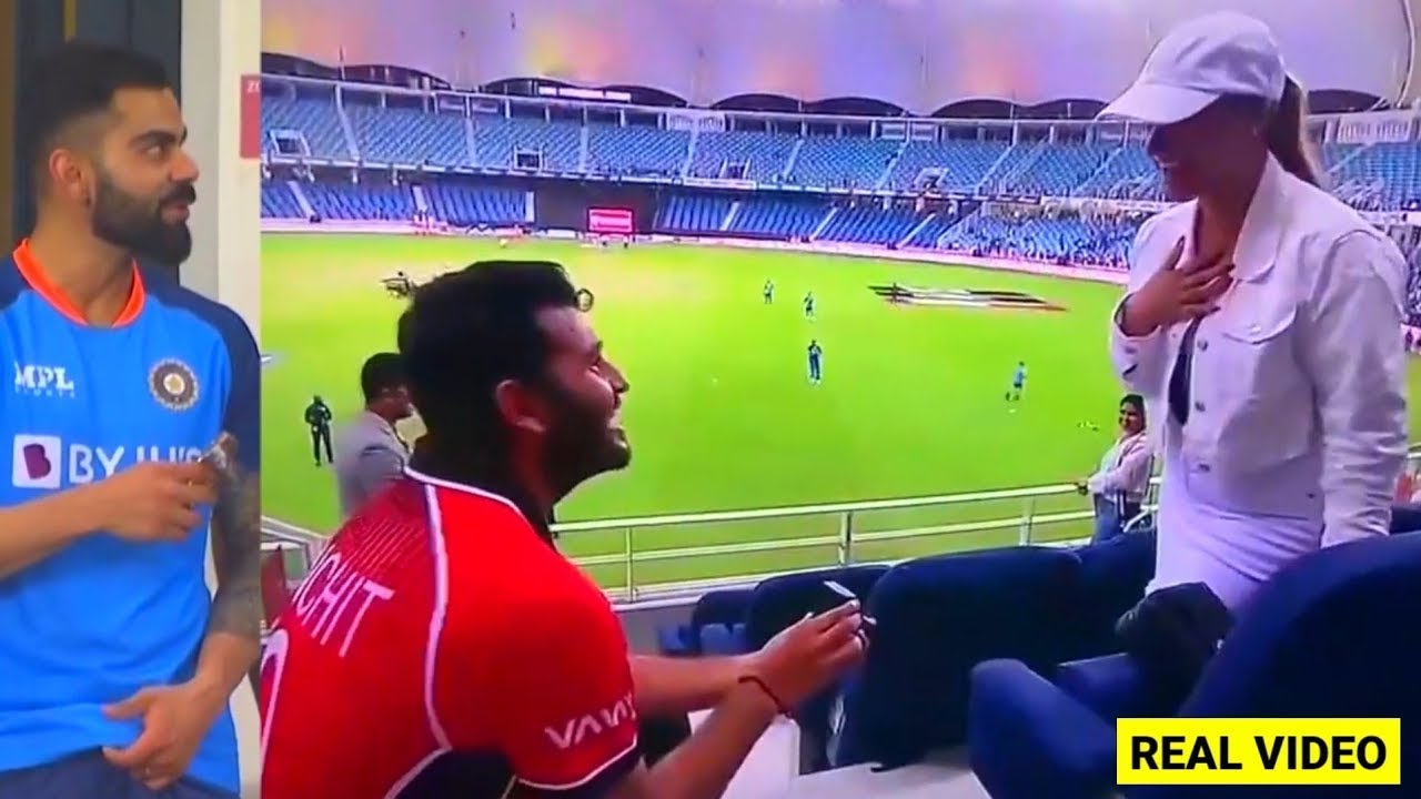 Virat Kohli reaction when Hong Kong player Kinchit Shah proposed his girlfriend in Ind vs HK