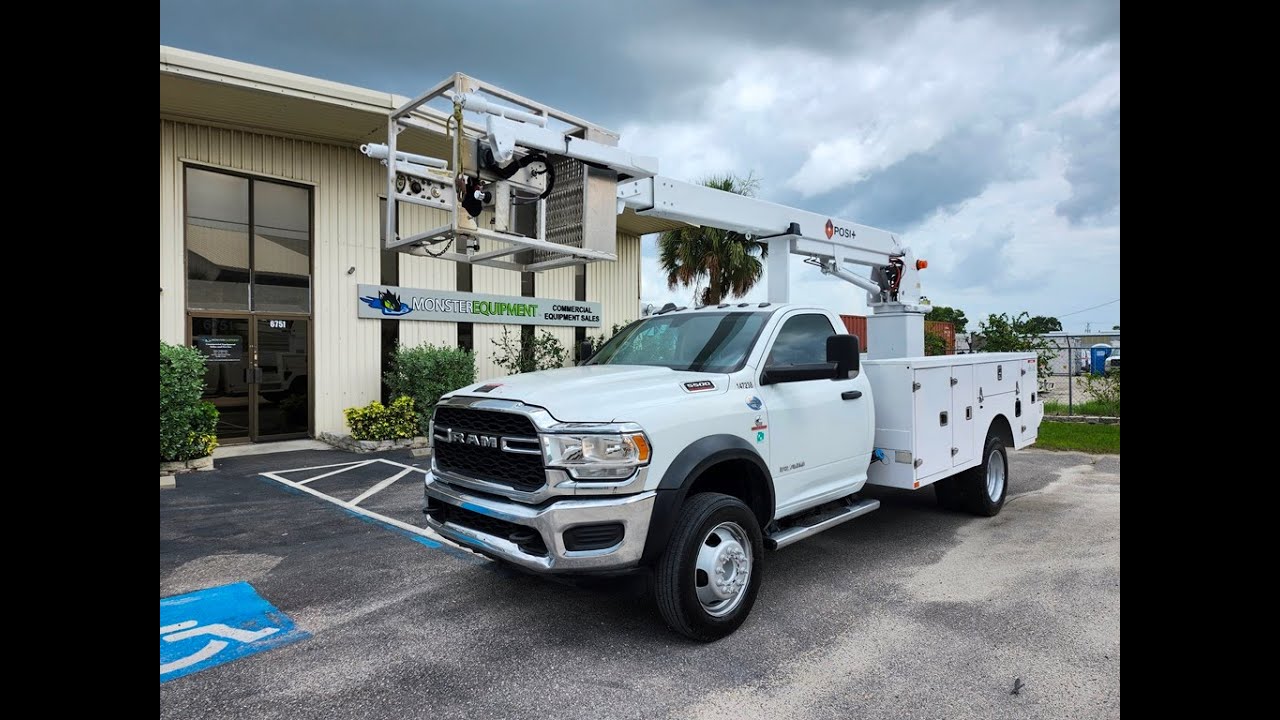 Posi Plus 700 Cable Placer on 2019 Ram 5500 4x4 Reg Cab Utility Bucket Truck   16670