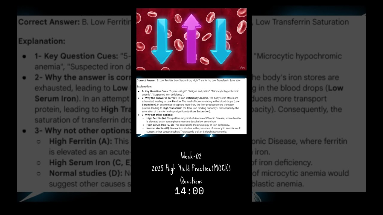 Pediatrics Challenge: Interpreting Iron Studies in Anemia | AMC-1 Mock 2026 (W2D3)