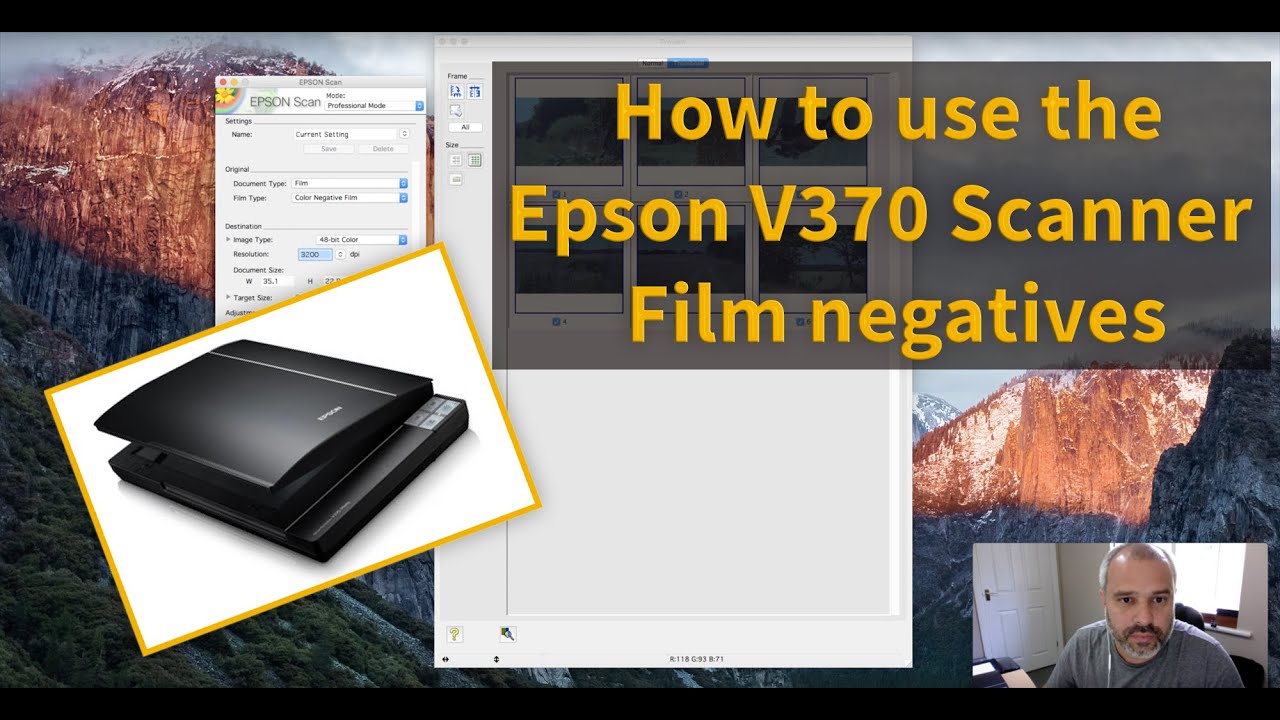 Scanning film negatives using the Epson V370 Scanner and Software Tutorial
