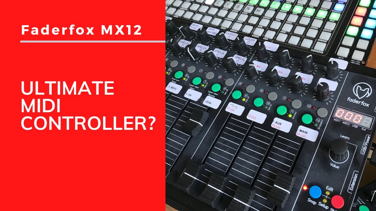One MIDI controller for everything. Faderfox MX12, Synthstrom Deluge, Behringer XR18, Empress Zoia