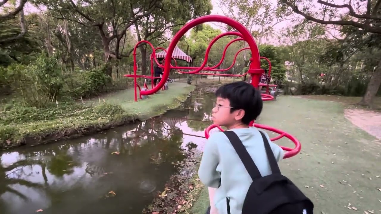 台北大安森林公園飛輪活水挑戰噴水￼
