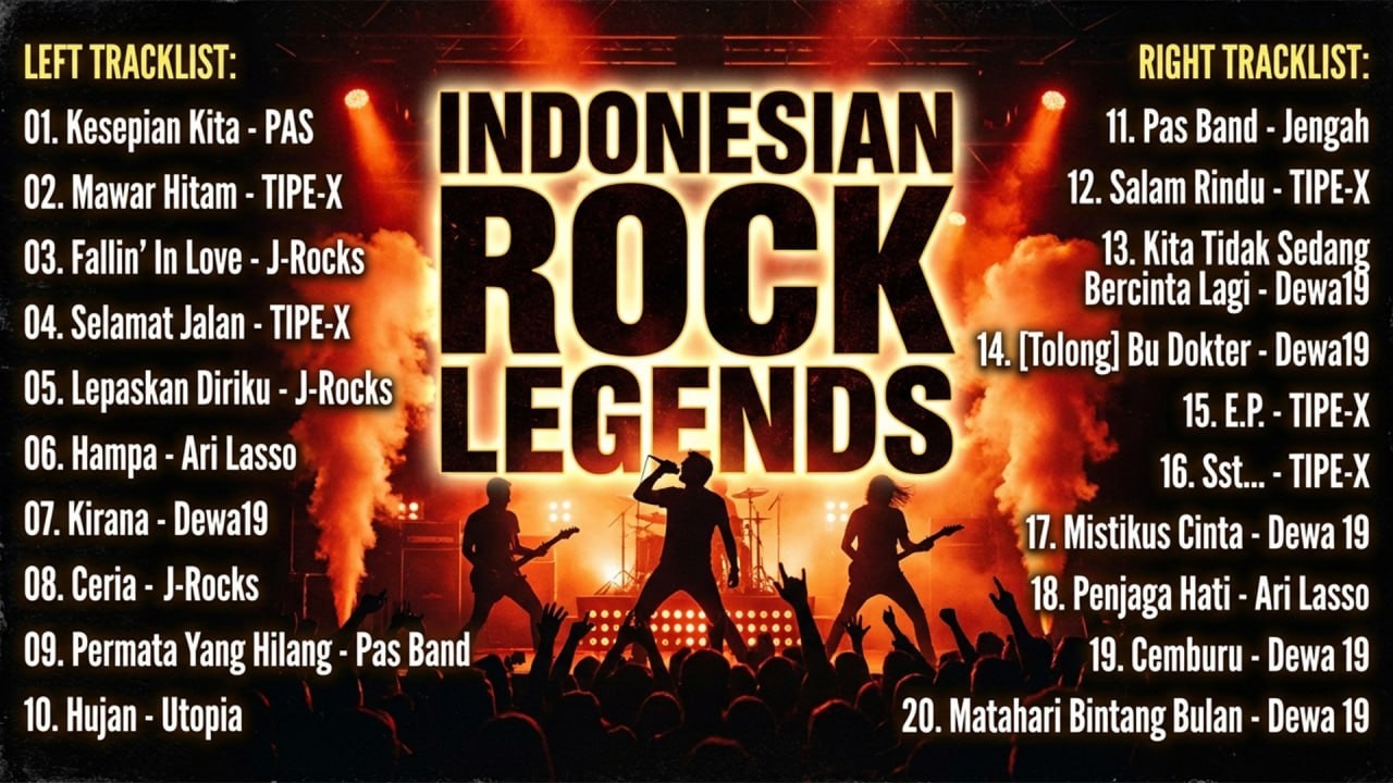 Indonesian Rock Legends 🎸 Lagu Rock Indonesia 2000an Paling Hits
