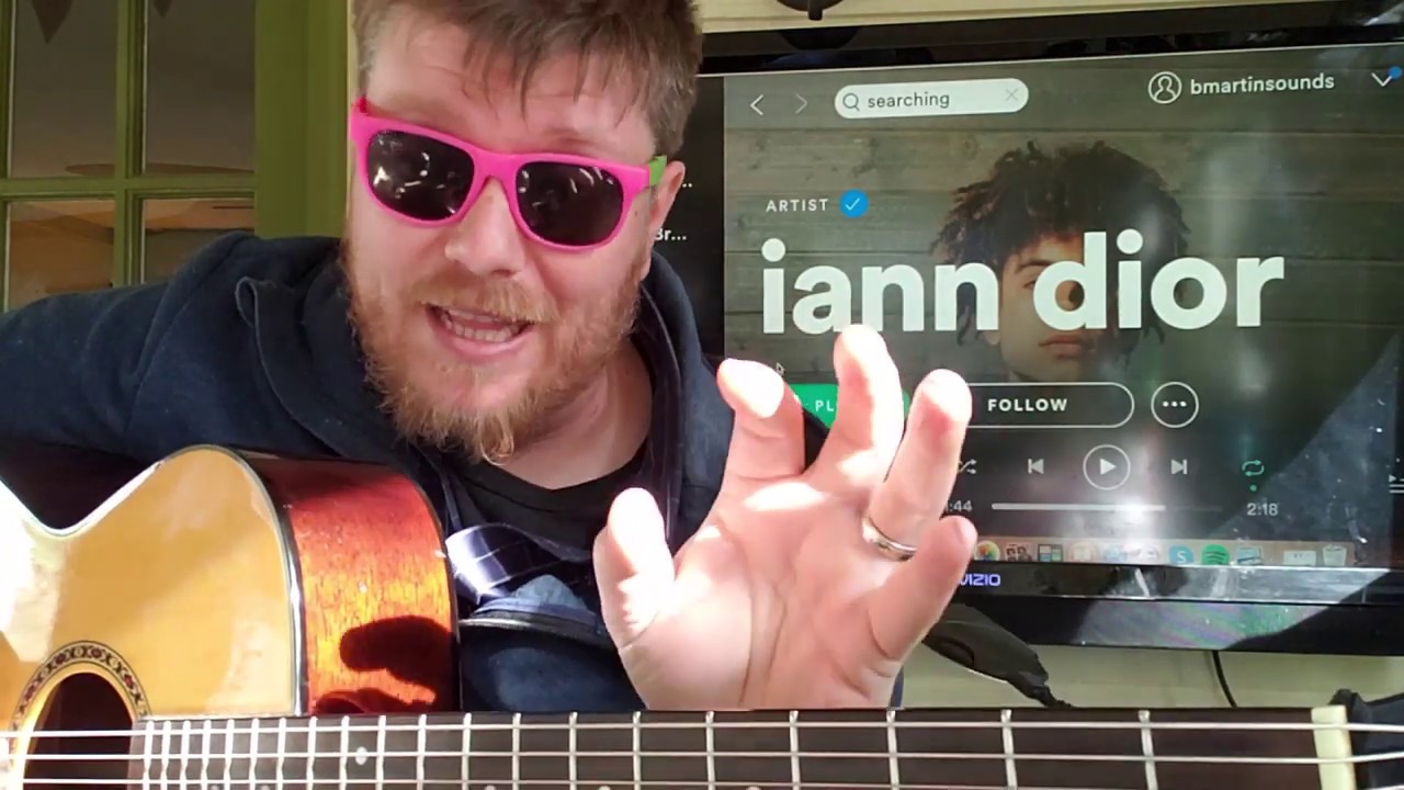 How To Play searching Iann Dior phem // guitar lesson beginner tutorial easy chords