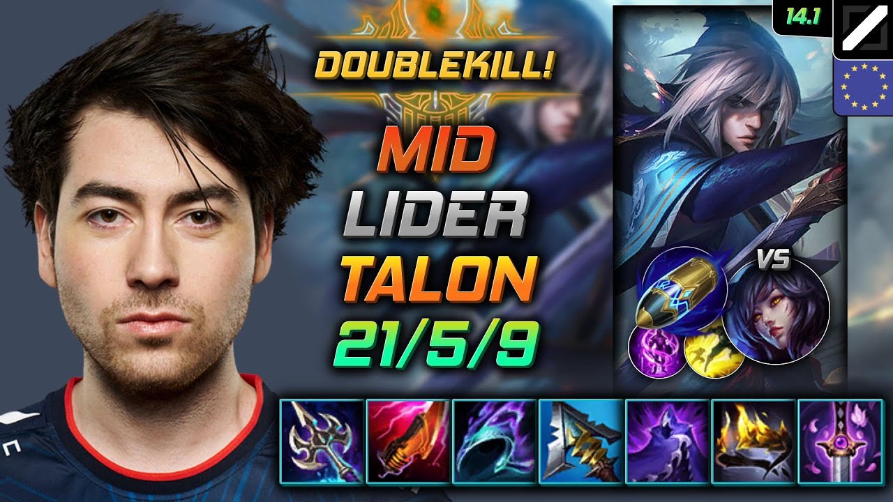 Talon Mid Build LIDER Umbral Glaive First Strike - LOL EUW Diamond Patch 14.1