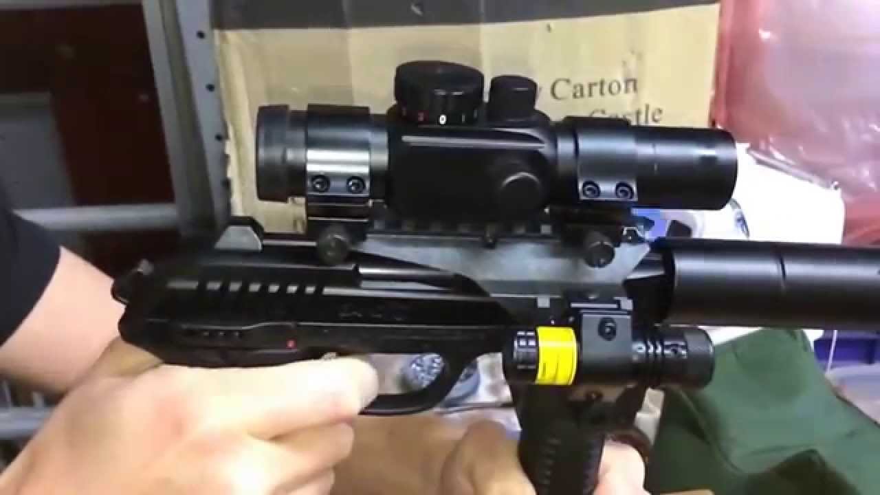 Gamo PT85 fully tactical blowback pistol shooting at slow motion 120 frames per second