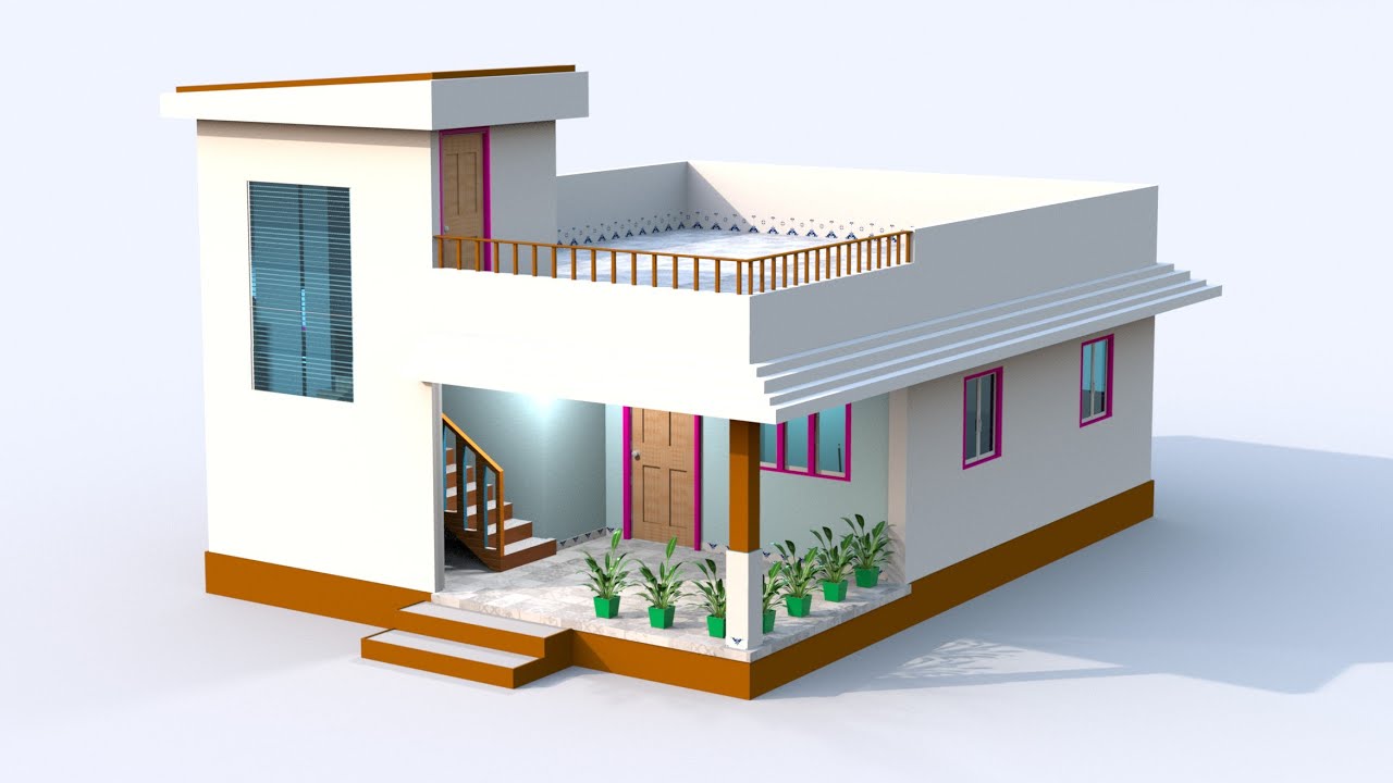 गाओं के लिए प्यारासा मकान🏠 का नक्शा | beautiful indianstyle village house plans
