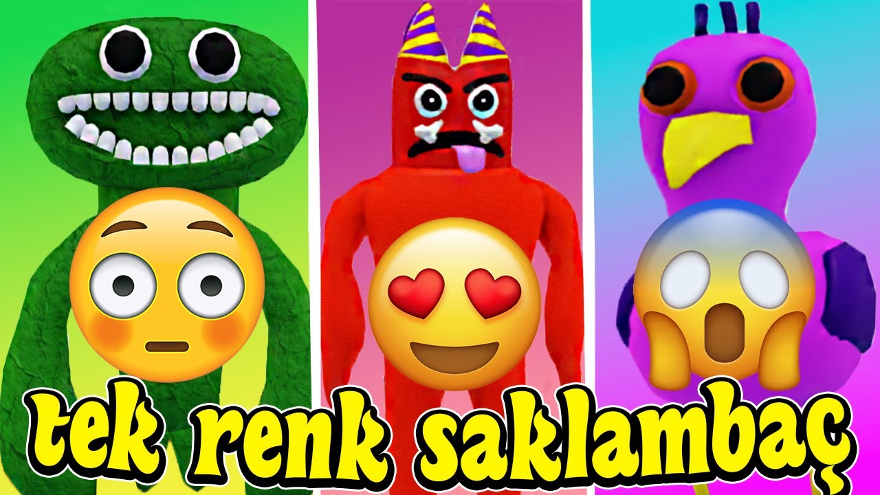 ROBLOX TEK RENK SAKLAMBAÇ AMA GARTEN OF BANBAN 🥰 KÜBRA NİSA HAN KANAL