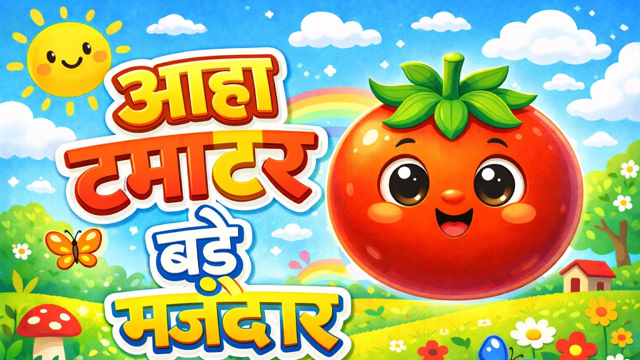 आहा टमाटर - Aaha Tamatar Bade Mazedar | Hindi Nursery Rhymes And Kids Song