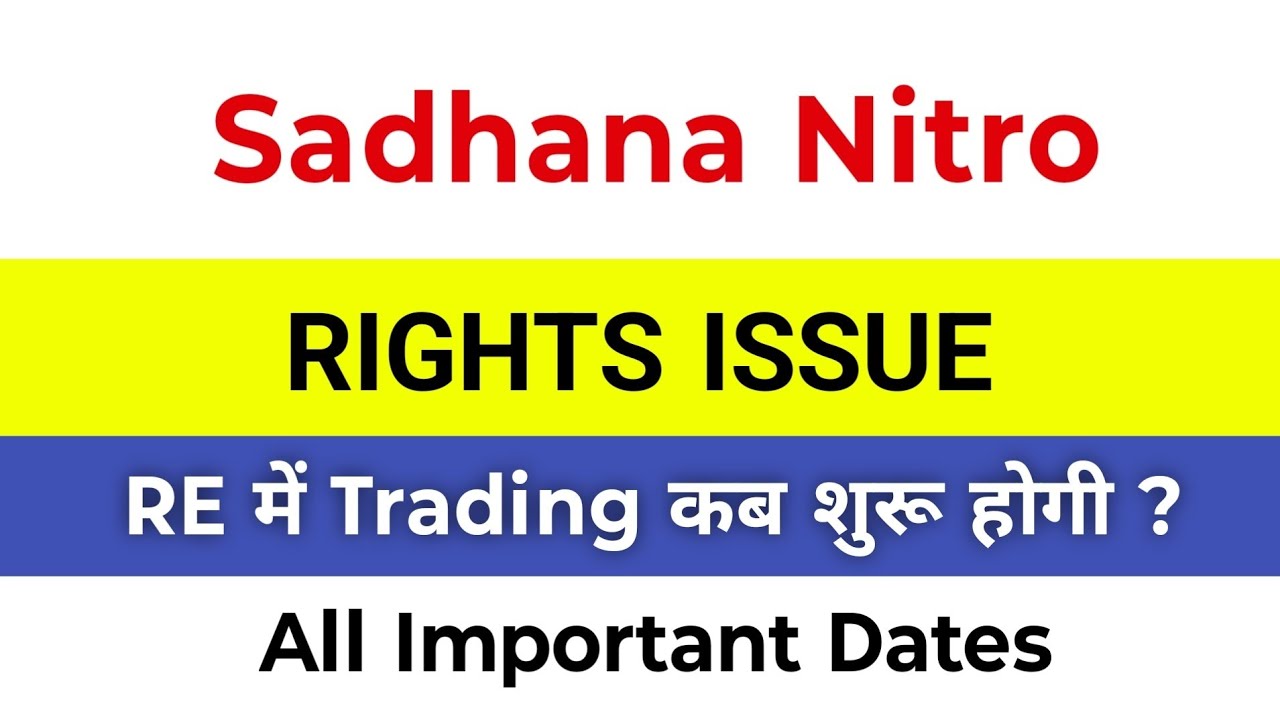 Sadhana Nitro Chem Ltd Latest News | Sadhana Nitro chem Share Latest News | Sadhana Nitro Share