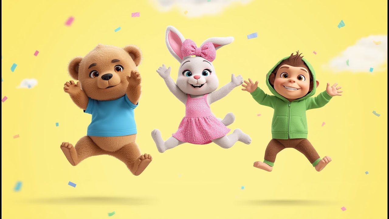 Clap Clap Hands Song 👏 Jump & Dance | 3D Kids Action Nursery Rhyme