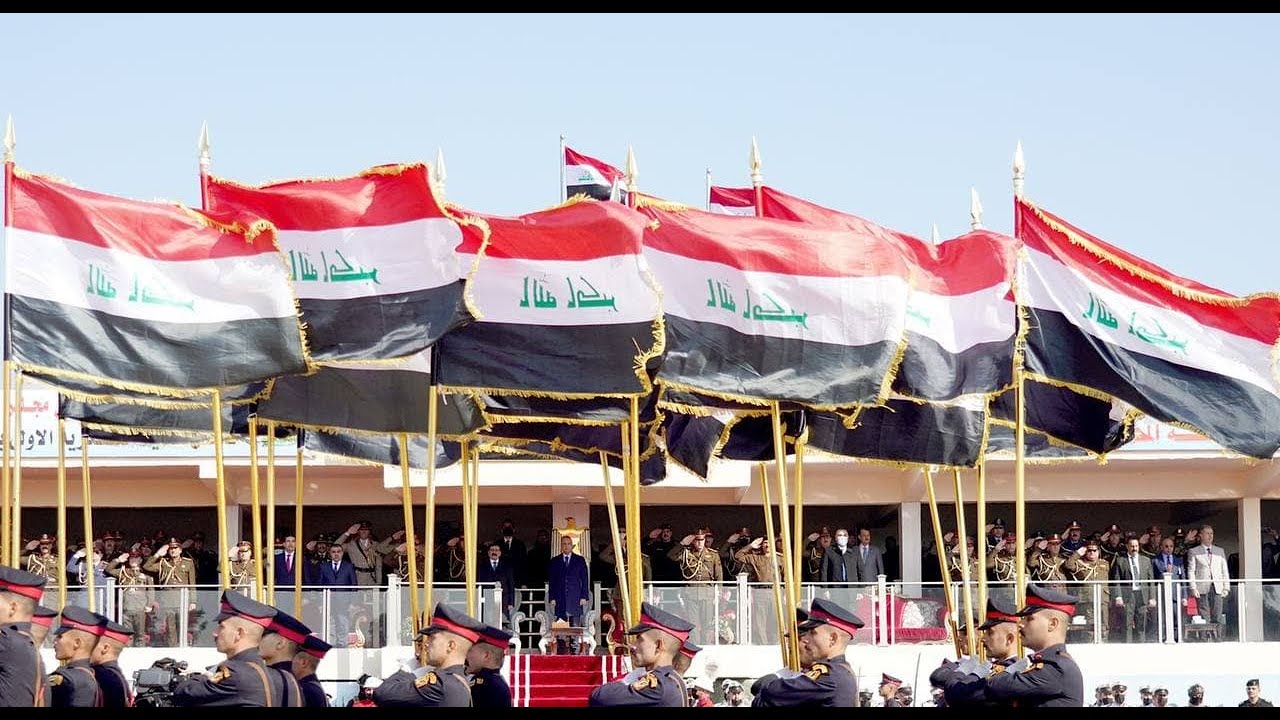 حفل تخرج طلبة الكلية العسكرية الاولى(دورة العراق الموحد) بحضور القائد العام للقوات المسلحة