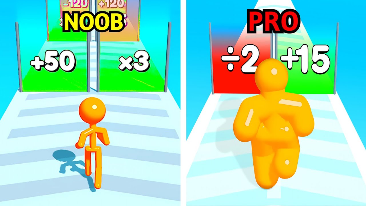 NOOB vs PRO in Tall Man Run!
