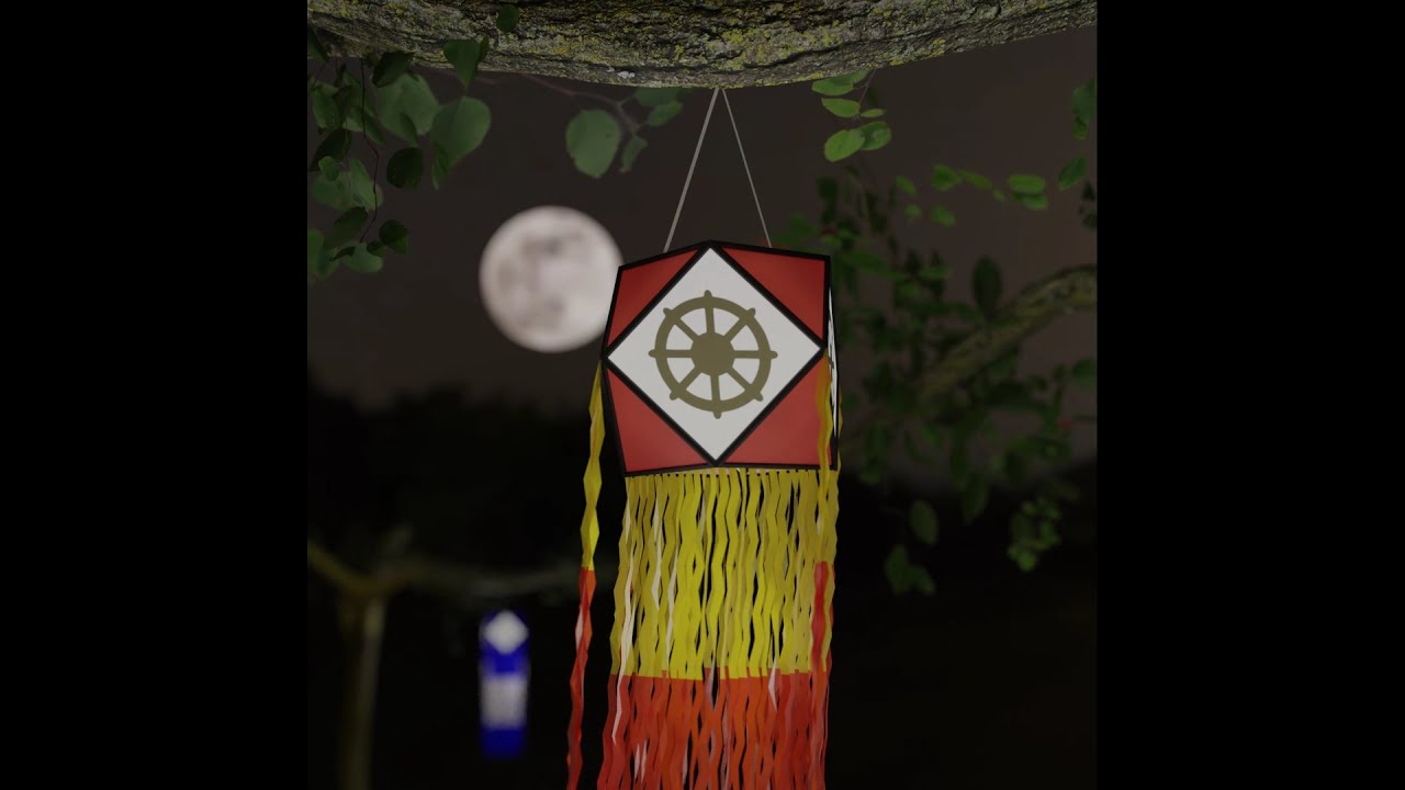 Vesak lantern animation video