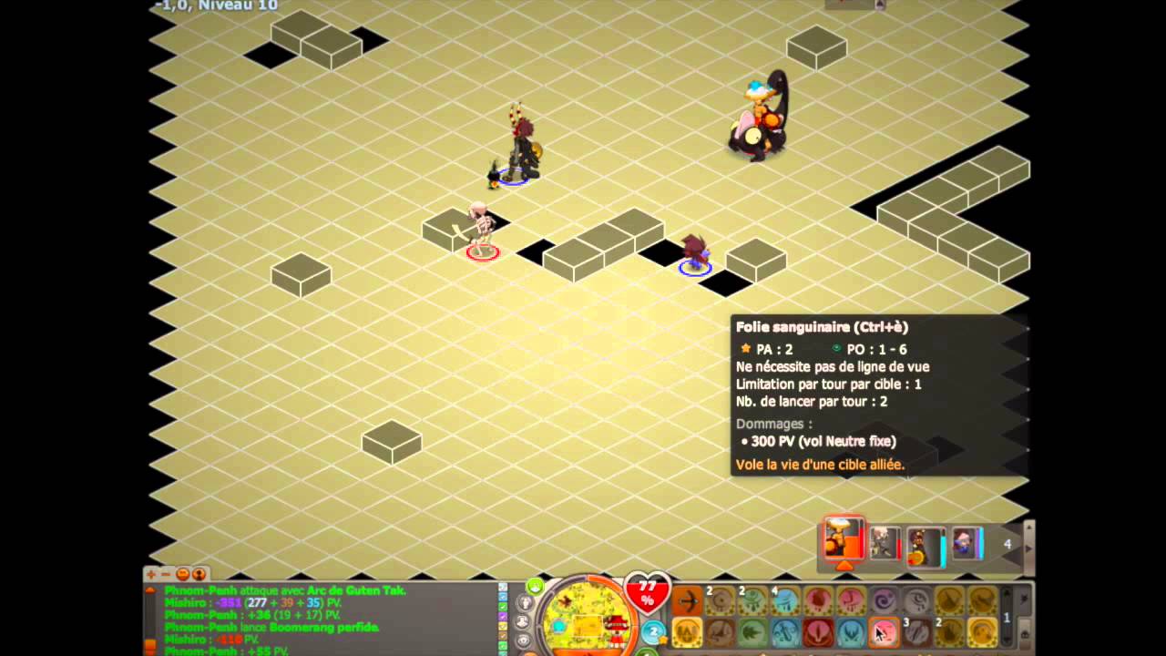 Sacrieur 177 ( Phnom-Penh ) G6 vs Zobal 200 ( Mishiro ) G5 - Serveur Kuri Dofus. FAIL !