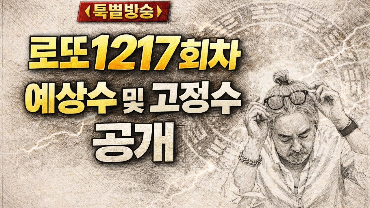(특별방송)로또 1217회차 예상수 및 고정수 공개.!!