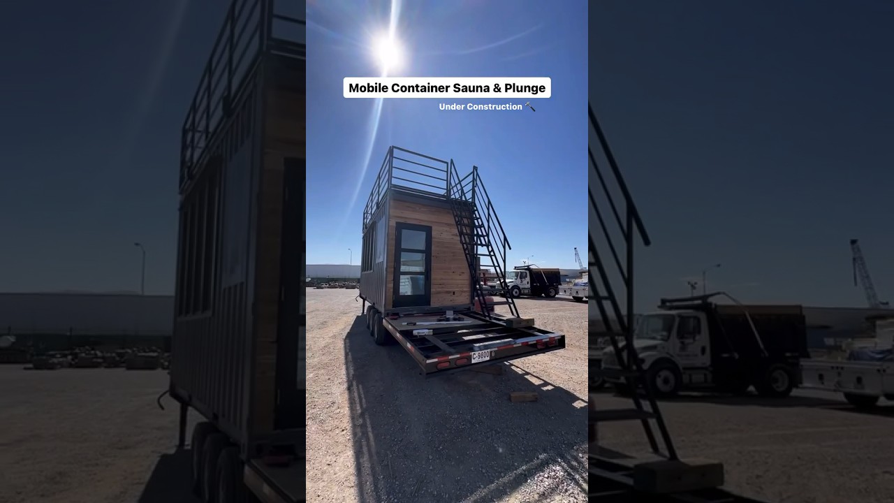 Mobile Container Sauna and Cold Plunge #coldplunge #mobilesauna #containers