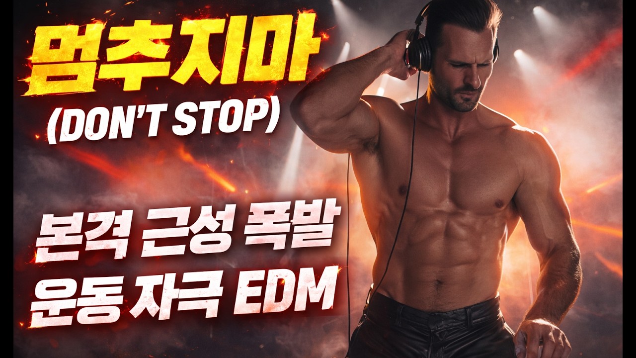 [ 멈추지마 ] (Don't Stop) - 본격 근성 폭발 운동 자극 EDM,Festival EDM, Hardstyle, Techno, Hip-hop , 인터벌 러닝, 동기부여