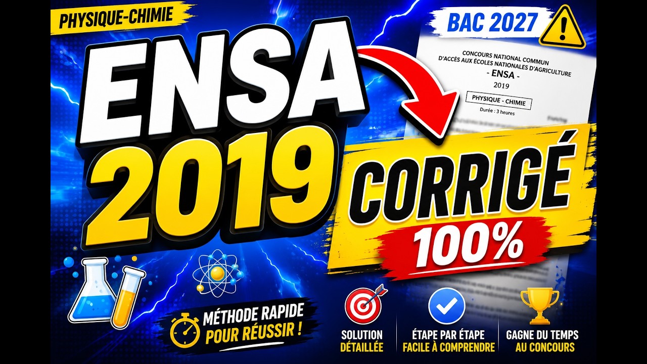 Correction Concours  Ensa 2019 physique chimie