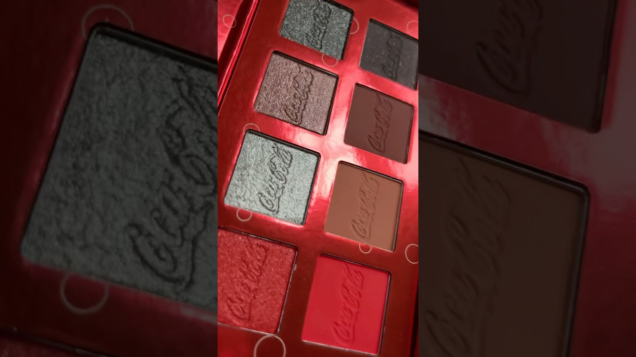 GlamLite x CocaCola #makeup #glamlite #beauty #eyeshadow #swatches