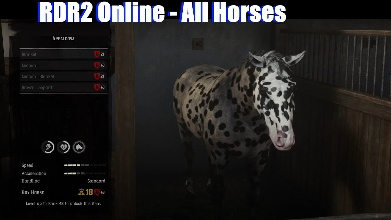 RDR2 Online Horses Showcase - Red Dead Redemption 2 Online PS4 Pro