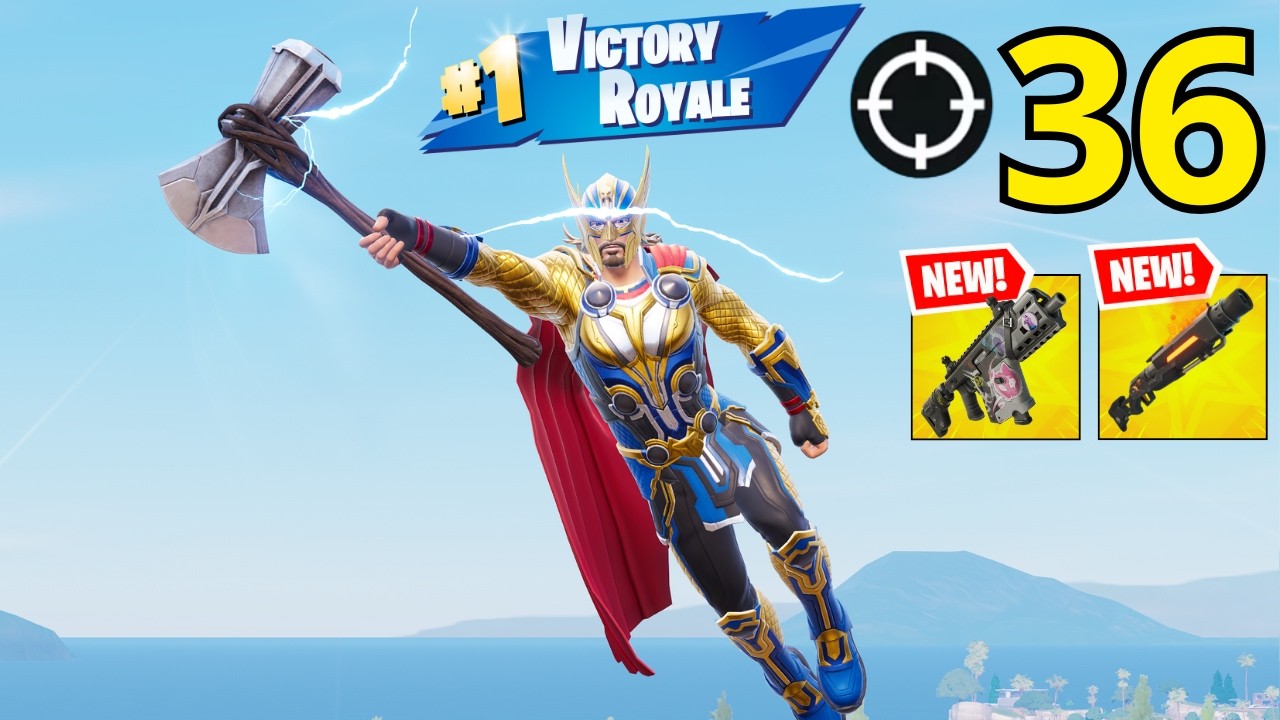 36 Elimination THOR Gameplay Wins Zero Build (NEW FORTNITE CHAPTER 7 SEASON 2)