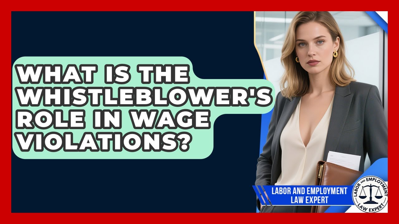 What Is The Whistleblower's Role In Wage Violations? - Labor and Employment Law Expert
