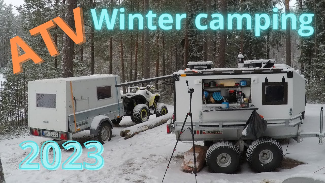 Årets første ATV vinter-camping / The year's first ATV winter camping.