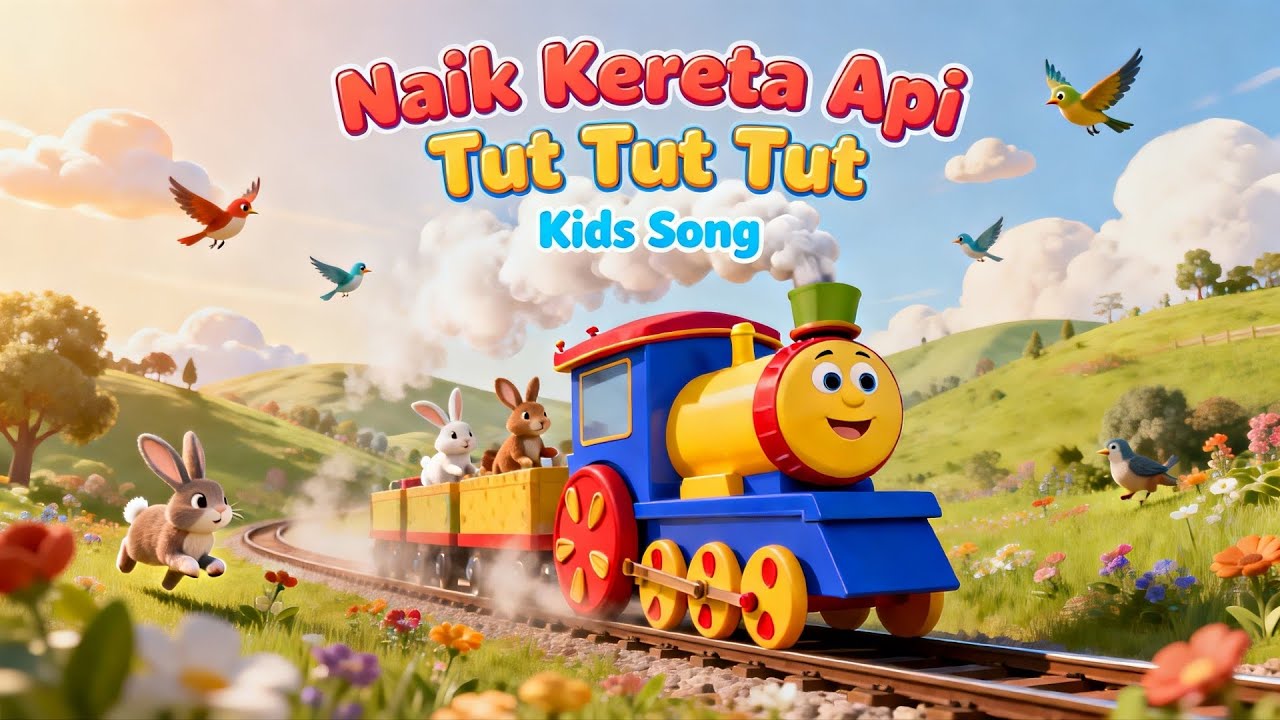 NAIK KERETA API TUT TUT TUT 🚂 | LAGU ANAK INDONESIA POPULER & EDUKATIF 🎶
