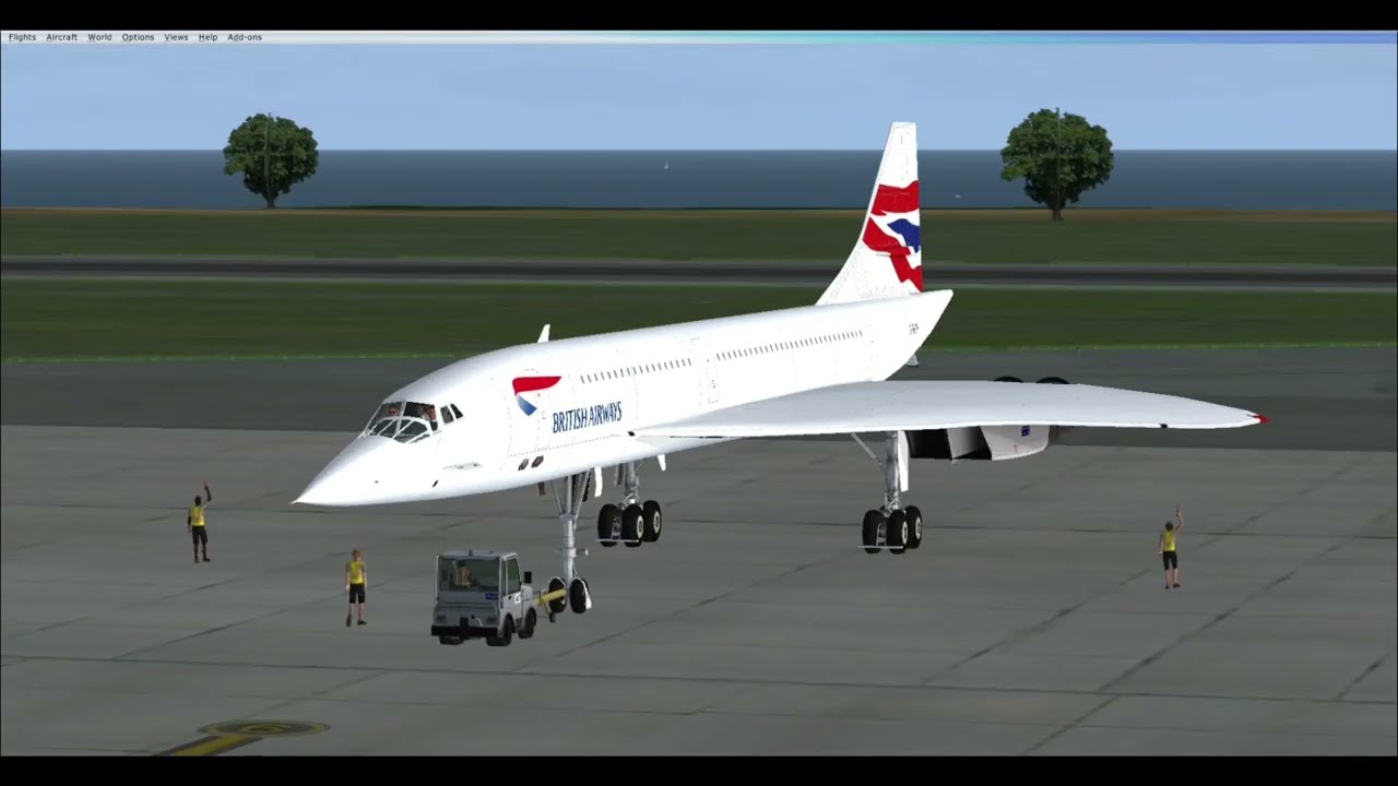 FSX British Airways Concorde Grantley Adams to Heathrow