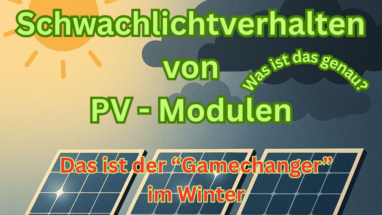 Das Schwachlichtverhalten von PV-Modulen .Was ist das ? 