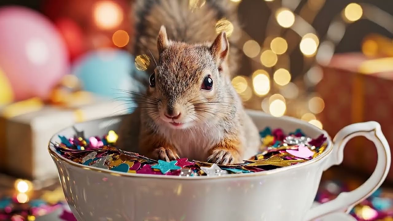 Tiny Baby Squirrel Perfectly Fitting Inside a Cup