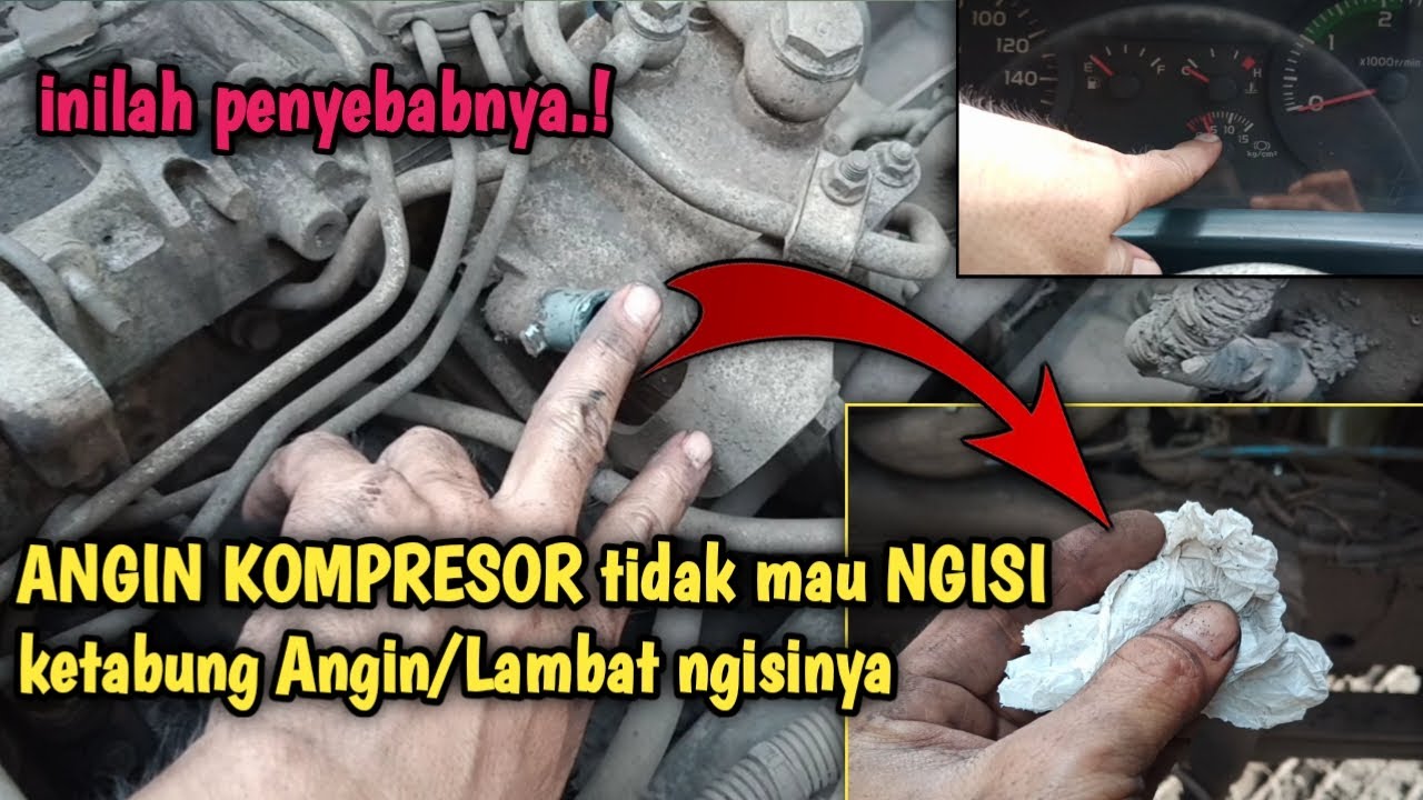 Penyebab dan cara mengatasi ANGIN KOMPRESOR tidak mau NGISI ketabung Angin